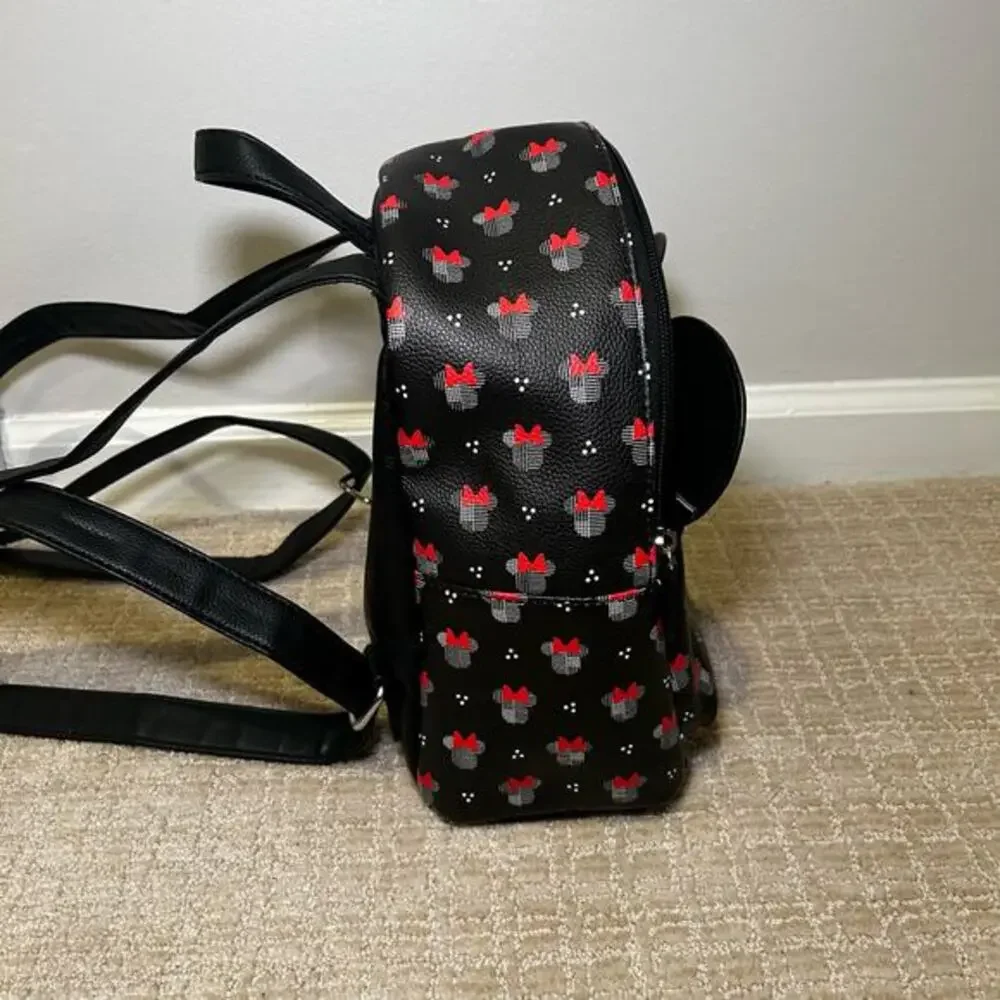Disney X Danielle Nicole Minnie Mouse Backpack with 3D Ears‎ Black Red Fandom - Picture 5 of 8